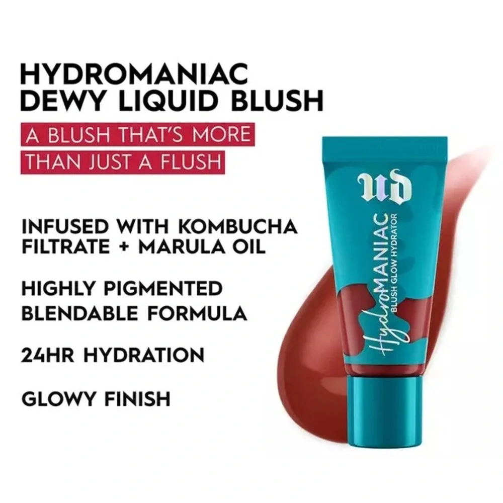 Urban Decay HydroManiac Blush Glow Hydrator Rebellious Dewy Liquid Blush 0.5oz